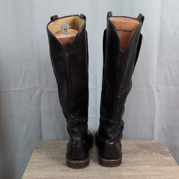 Frye Chocolate Brown Over the Knee Leather Boots. 8.5. - Picture 4 of 16